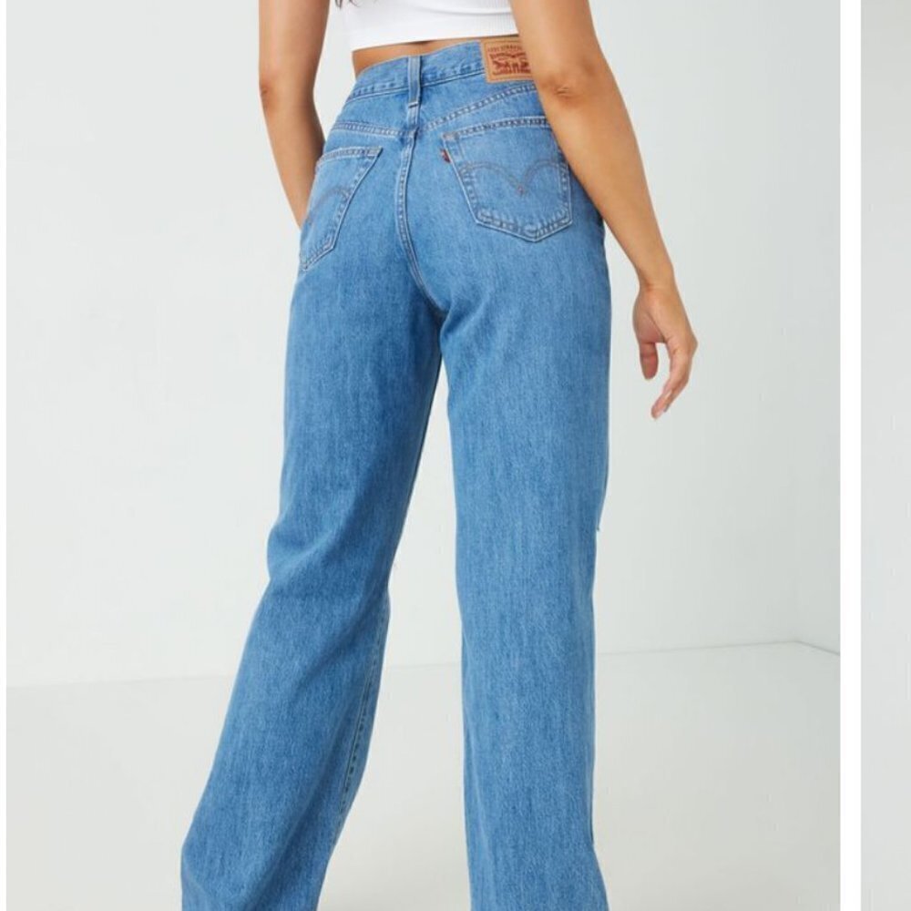 Levi's High Rise Straight Ripped Jeans - Picture 4 of 10